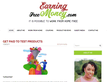 Tablet Screenshot of earningfreemoney.com